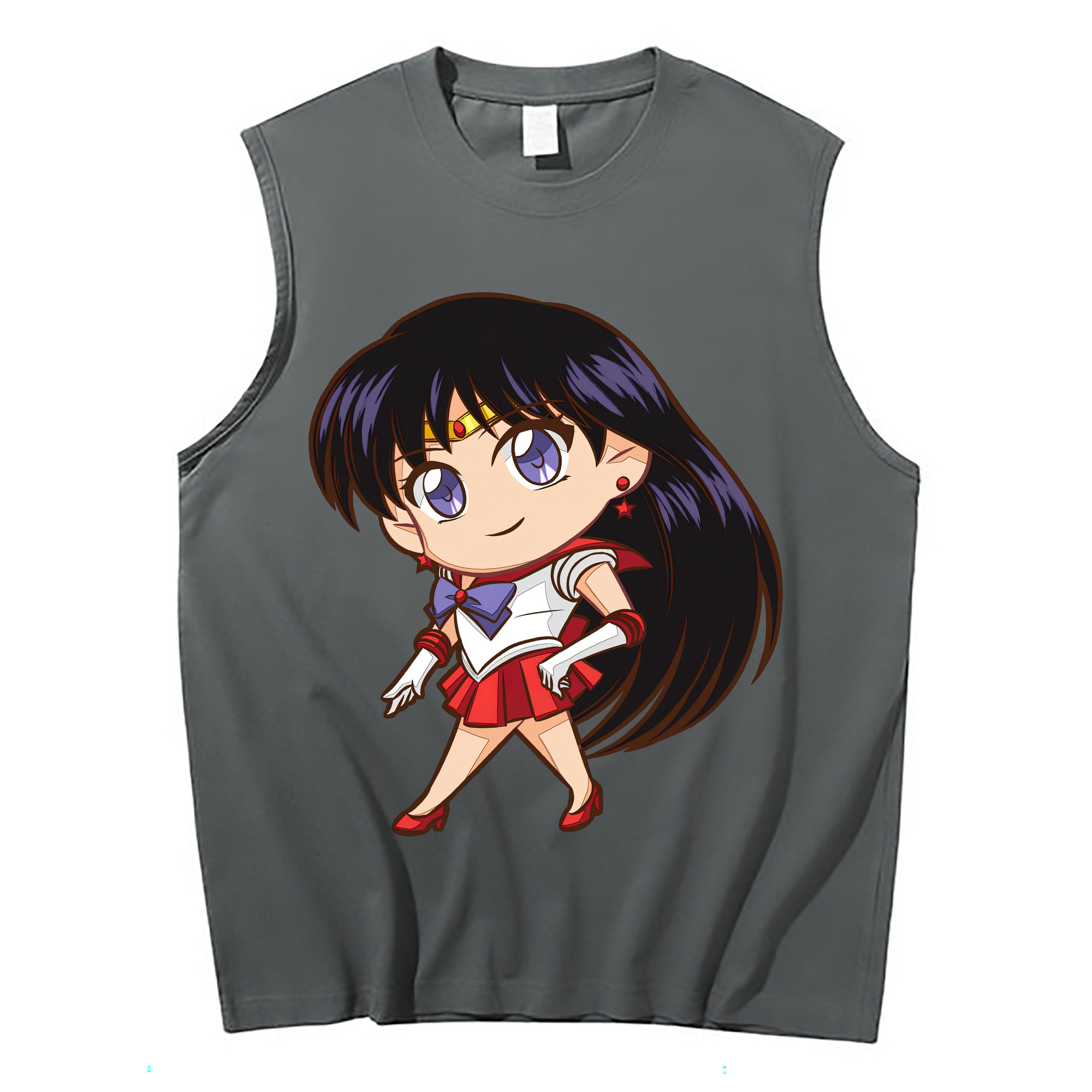 （画像用） 美少女戦士セーラームーン 火野レイ ひの レイ Sailor Moon Hino Rei （セーラーマーズ,Sailor Mars） コットン100％タンクトップ（フロントプリント）
